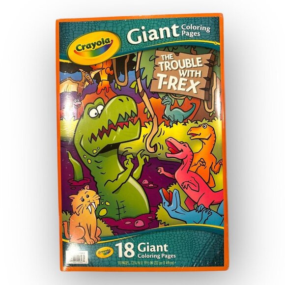 Melissa & Doug 10 Jumbo Triangular Crayons & Crayola Giant Coloring Pages Set - Picture 7 of 10